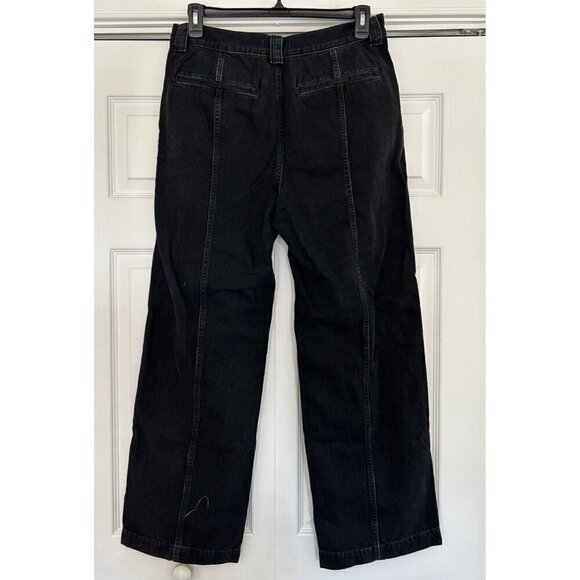 Madewell Trouser The Perfect Wide Leg Jean Seam Edition Black Naylor Wash Sz 30 - Picture 9 of 16